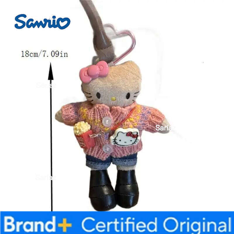 Sanrio Cute Long Legs KT Doll Bag Hello Kitty Keychain Girl Heart Gift Pendant H260105