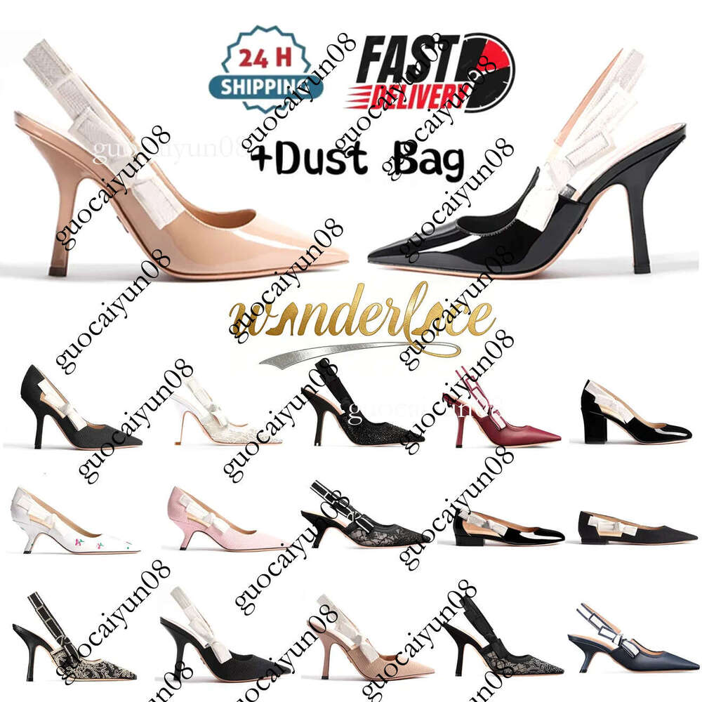 Women Mules Dress Shoes High Womens Designer Genuine Leather Pumps Lady Sandals Classic Style Wedding Slingback Heels Black Heel top1