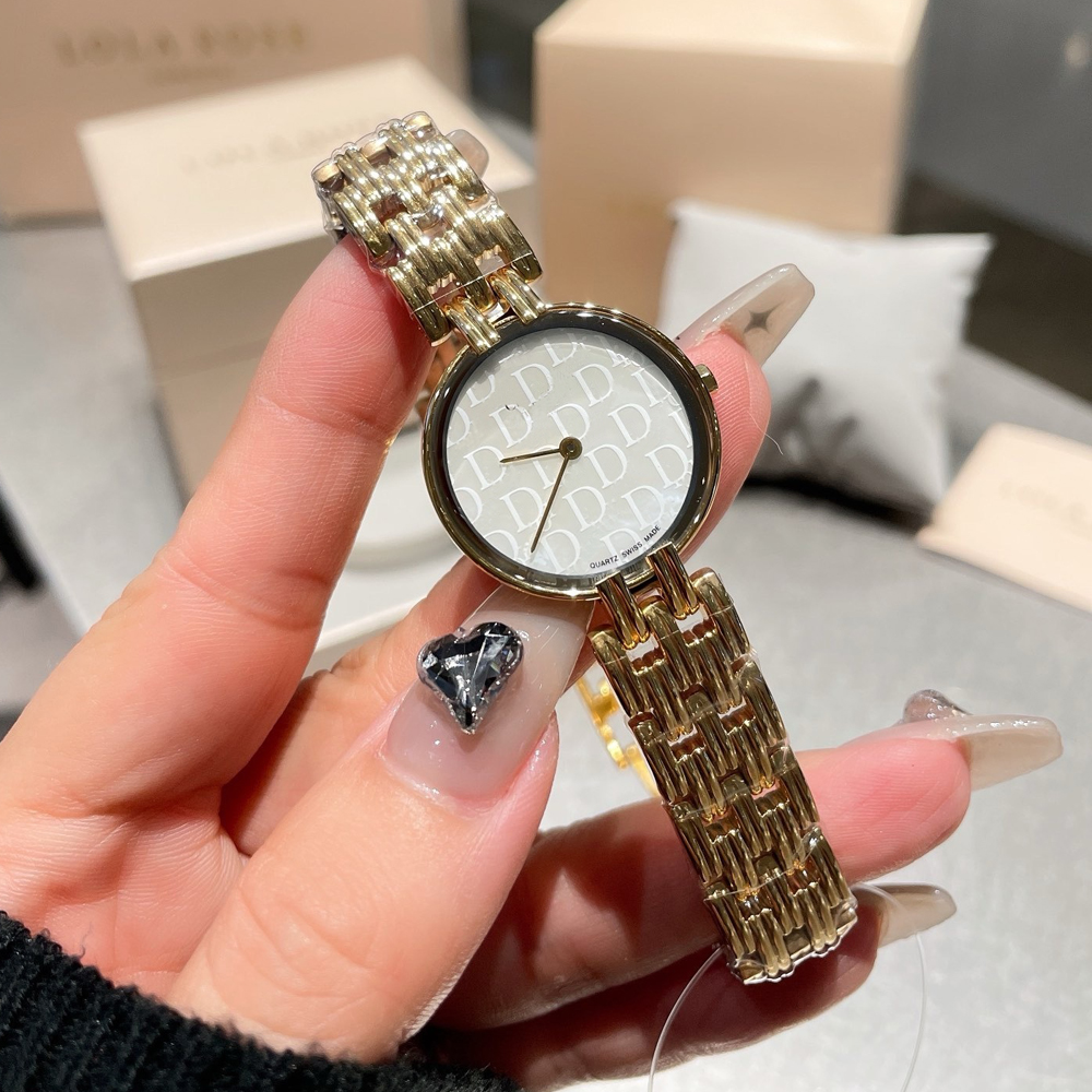 Full Brand Wrist Watch Women Girl Ladies Beautiful 28mm Dial Good Quality Stainless Steel Band Japanese Quartz Movement AAA Luxury Logo Clock DR2