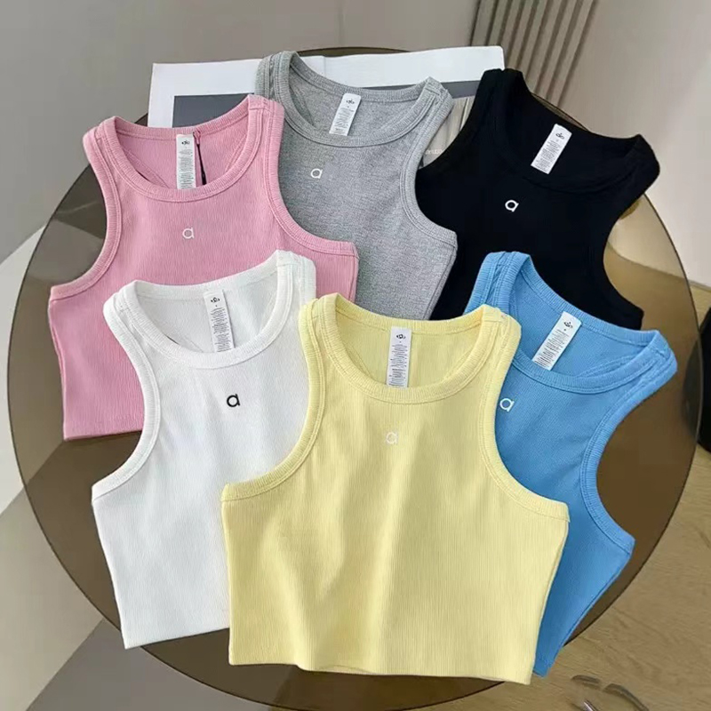 Yoga jogger fitness fitted pilates thread hollow beauty printed vest sports yoga bra tank top