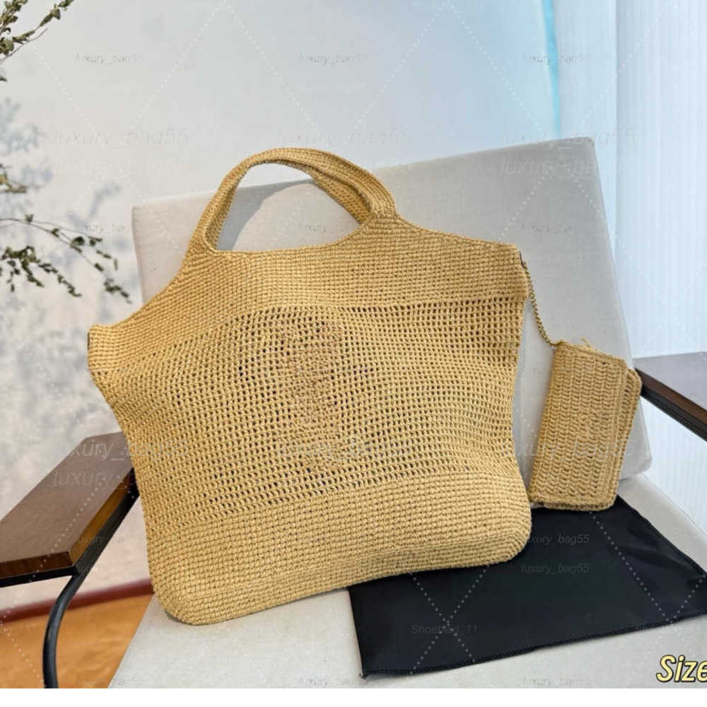 Totes Icera Maxi Tote Bag Designer Bag Women Luxury Handbag Raffias Hand-Embroidered Straw Bag High Quality Beach Bag Large Capacity Totes Shopping Bag Bags aaa100
