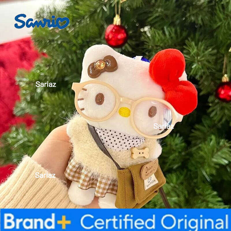 Sanrio Anime Hello Kitty Cartoon Dress Up Plush Pendant PP Cotton Stuffed Doll Kawaii Keychain Cute Accessories Holiday Gift H260105