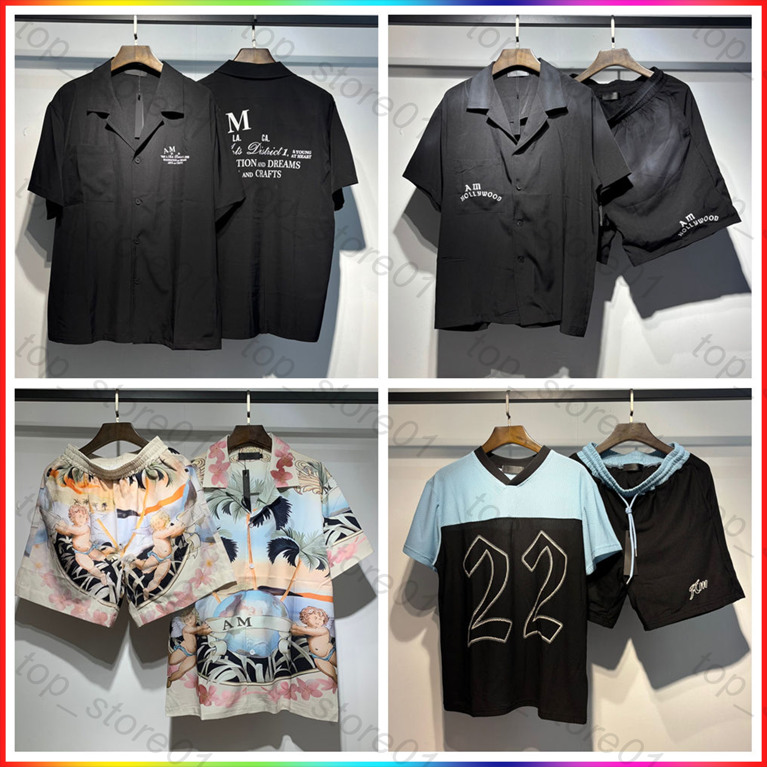 5A t shirt designer Limited Edition Luxury Men Shirts Fashion Beach Lapel Shirt 2026 Embroidered Striped Short Sleeves Shirt Slim Fit Splash Ink Letter Silk Print