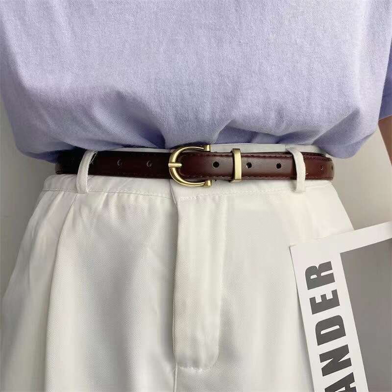 ins style fashion versatile thin decorative womens jeans black trendy new belt for women