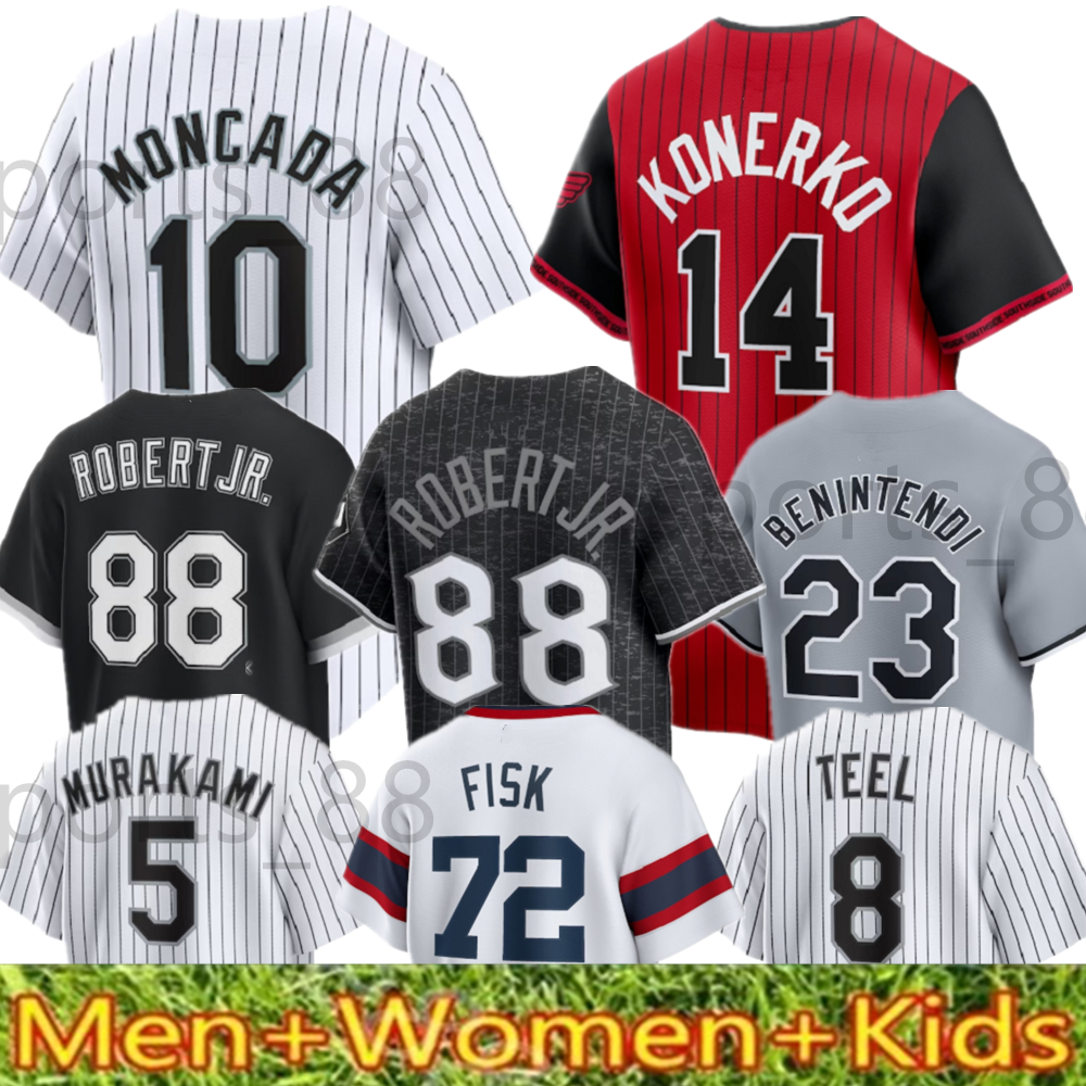 Custom S-4XL Custom Murakami Sosa Teel Montgomery Vargas Benintendi Thomas Robert Fisk Konerko White Sox Baldwin Vaughn Jersey Men Women Youth