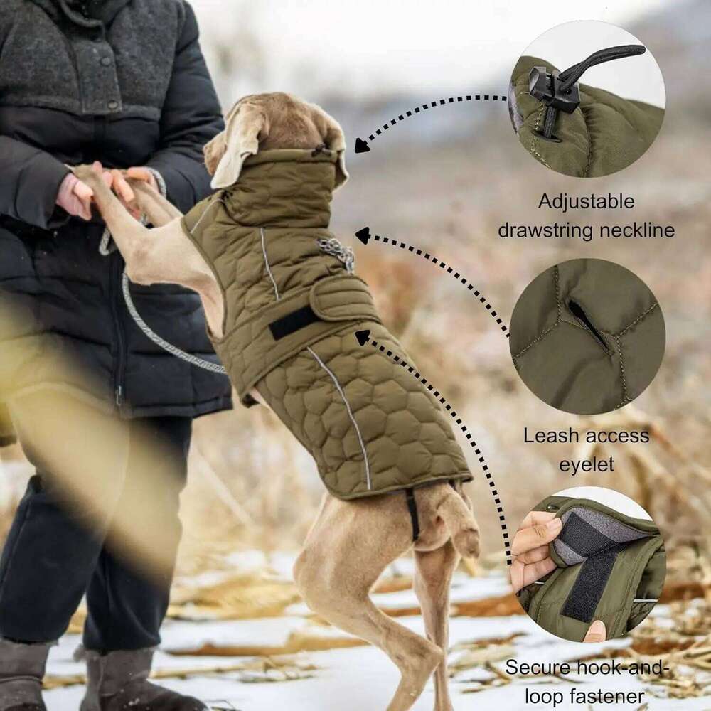 Famous brand Coat Thickened Quilted Winter Dog Vest with Secure Reflective Adjustable Warm Jacket for Small Medium To Large Dogs pupakaIK