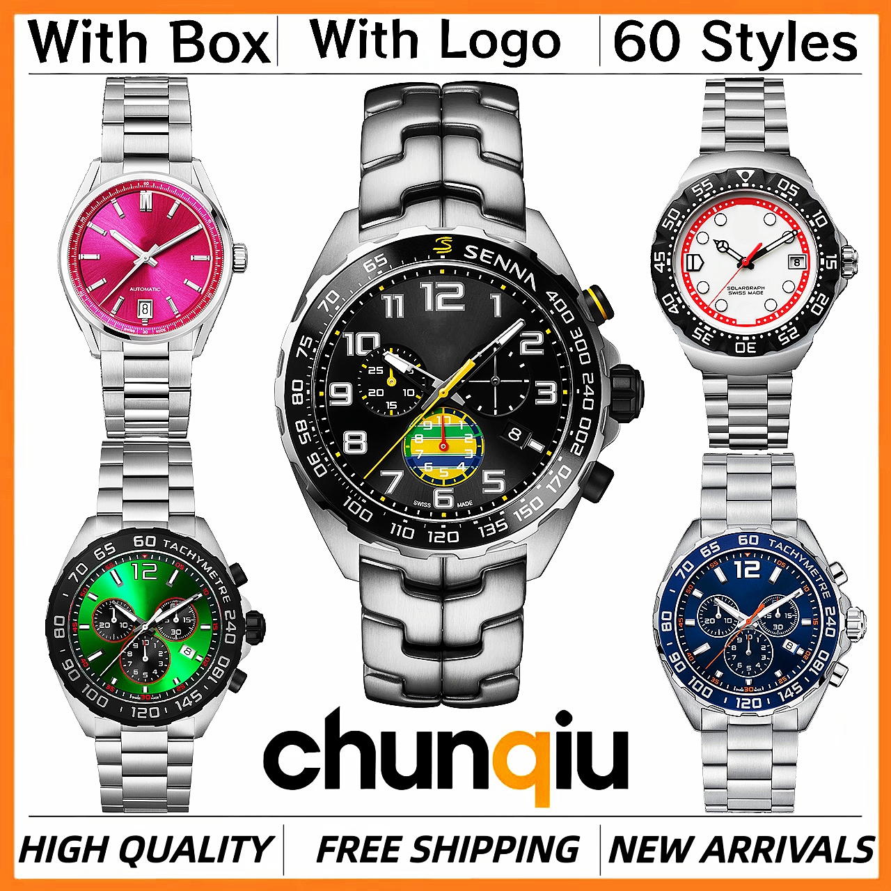 AAA TAGity Heuerers Watch F1 Luxury Designer Men's Watch Personalized Couple Watch Premium Swiss Steel Chronograph Fashionable Ladies' Watch Free Shipping With Box