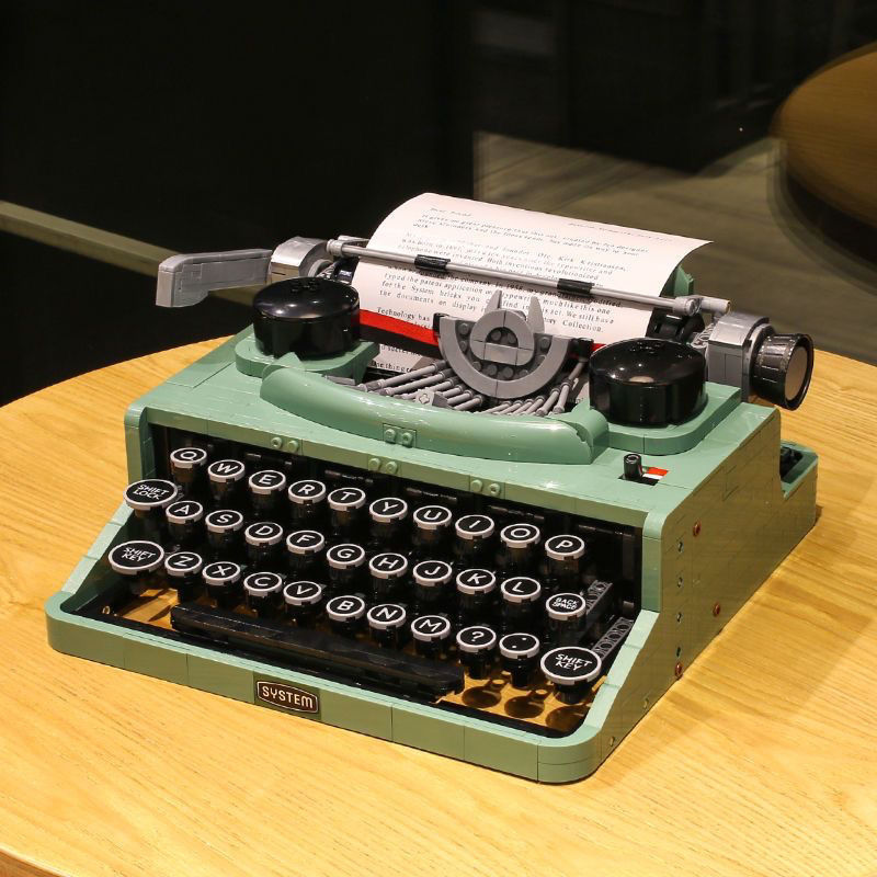 66886 Creative Retro Typewriter Print Assembly Block Toy 6900 Gift 63584