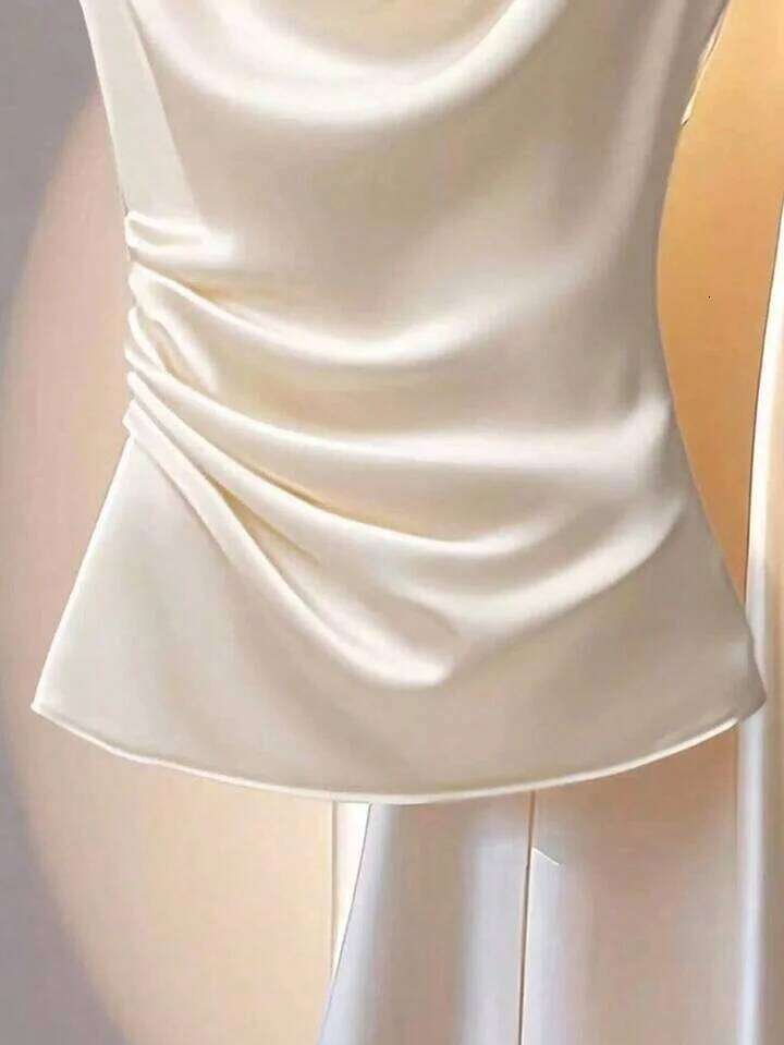 Light and mature temperament, wind colored Ding shirt, summer French high-end feeling, slimming shirt for women