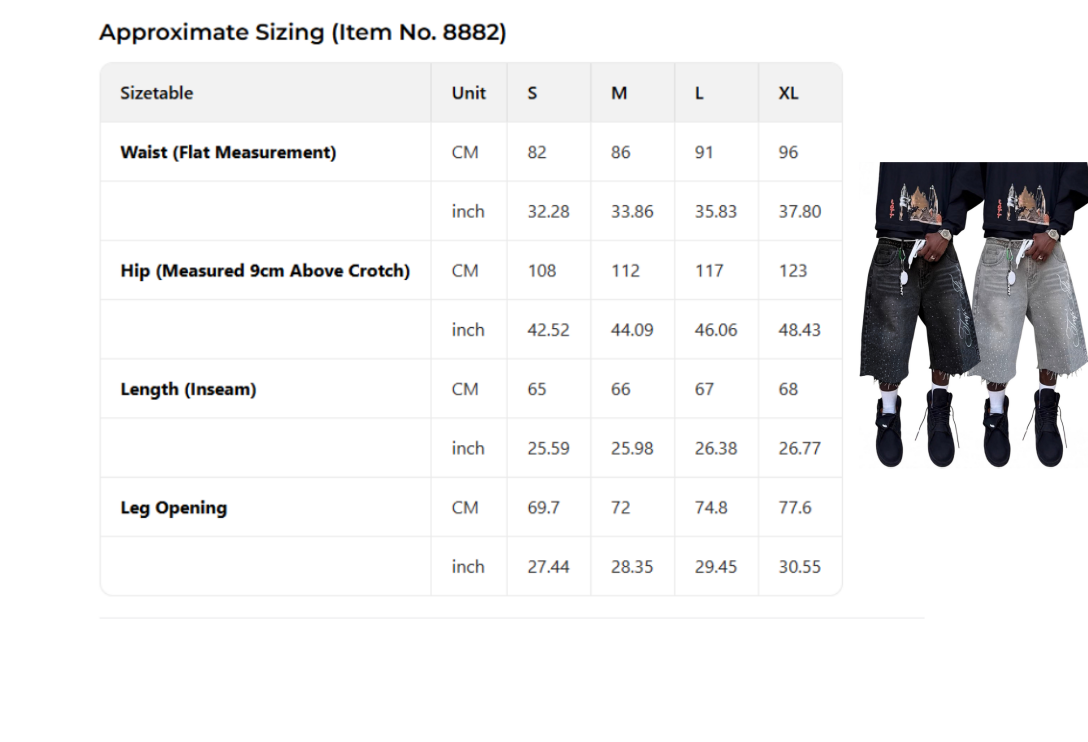 Men's Shorts Streetwear Couple Vintage Rhinestone Sequined Denim Cowboy Hip Hop Loose Sport Casual Mertra Embroidered Streetwear Hip-hop Youth Fo