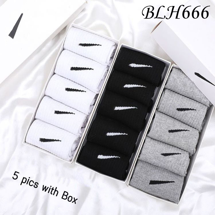 Of Brand Men's and Women's Pure Cotton Black, White, and Grey Classic Socks 5 pairs, Men's Soft and Breathable Sports Socks, Men's Four Seasons Color Candy Sock