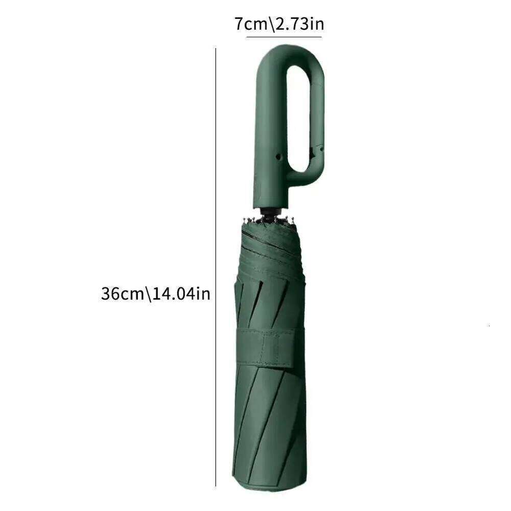 10Bones Windproof Fully Automatic Folding Umbrella With Loop Buckle UPF50+ Protable Compact Sun Rain Umbrellas For Women And Men 26Y0122