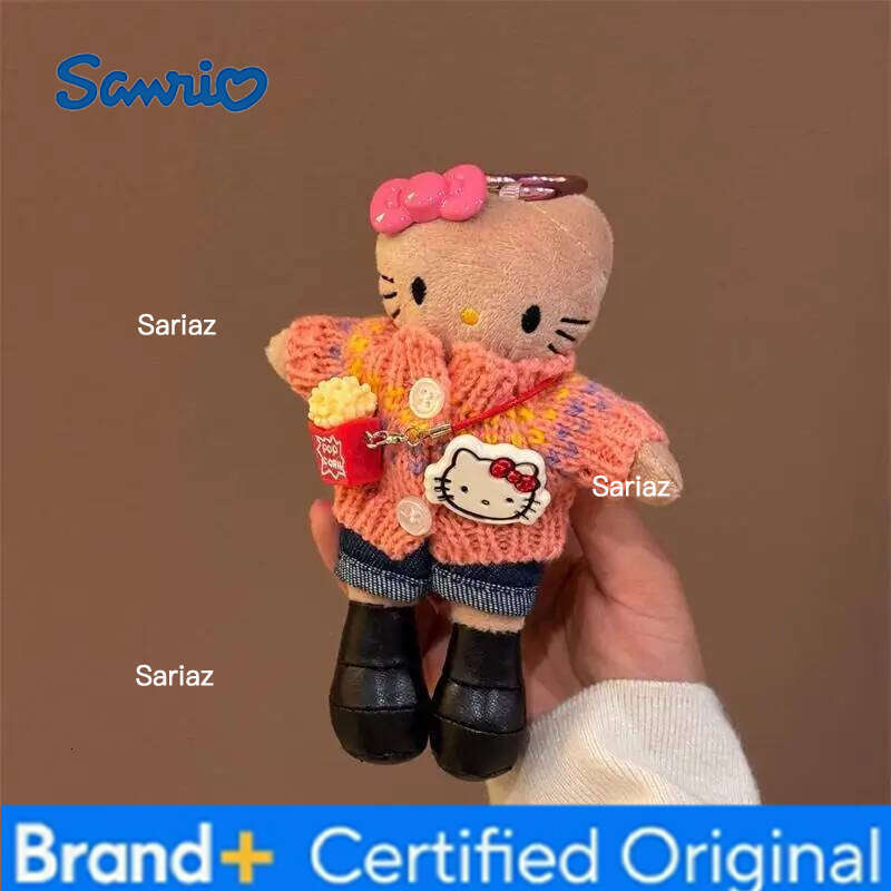 Sanrio Cute Long Legs KT Doll Bag Hello Kitty Keychain Girl Heart Gift Pendant H260105