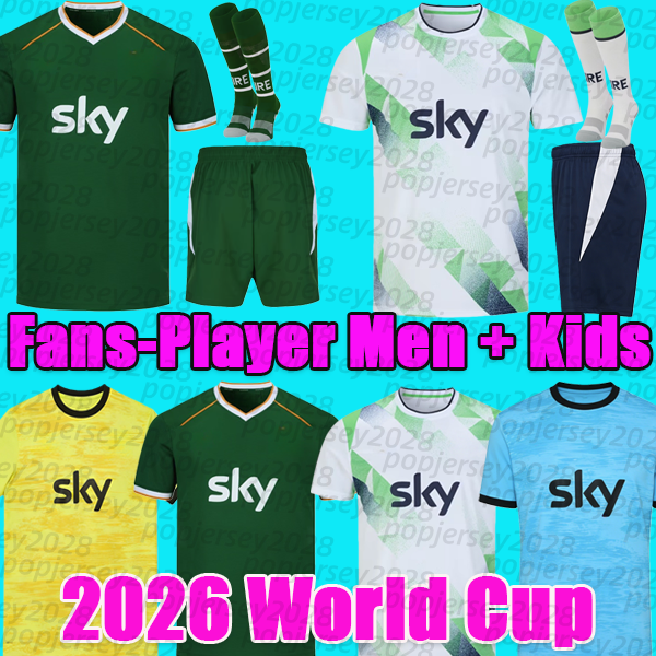 Ireland 2026 Home away World Cup Soccer Jersey fans player football shirts 26 men kids kit set Retro 1990 1992 1994 1995 1996 2002 goalkeeper
