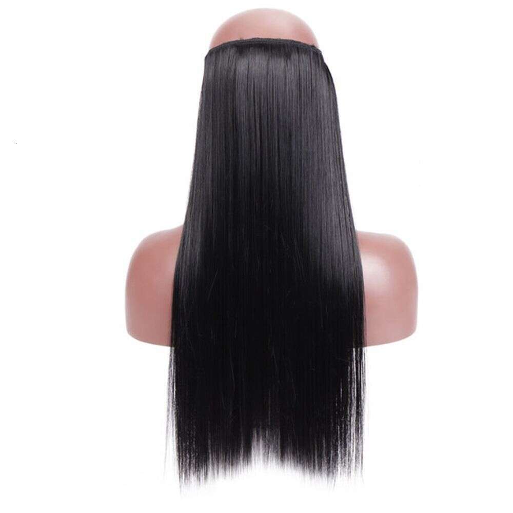 female one-piece adjustable transparent long straight hair multi-color gradient fish-line attached hair piece H260122