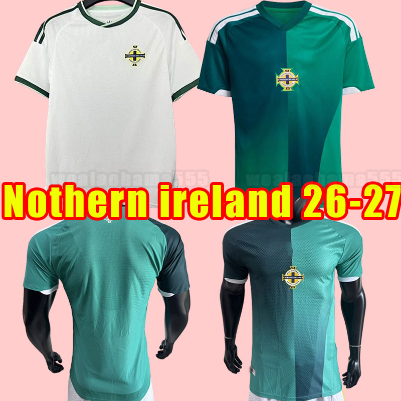 26-27 Northern Ireland Child Soccer Jerseys Kit Home Away Kid Uniforms Jersey Football Shirt 2026 2027 Top and Shorts Children Version fans player version