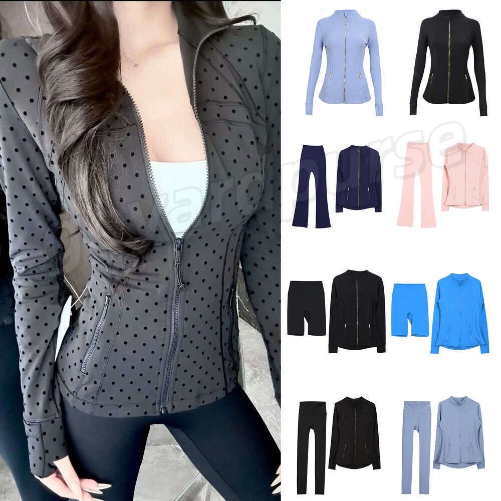 lulumonwomen Lemonjackets leggings Yoga Jacket women workout sport Coat Fitness Jacket Sports Quick Dry Activewear Top Solid Zip Up Sweatshirt Sportwear leggings