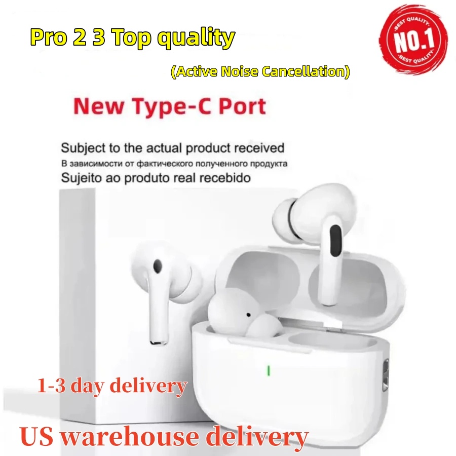 USA Stock For Apple Airpods Pro 2 3 Generation pro 2 airpod 4 Headphone Accessories Solid TPU Silicone Protective Earphone Wireless pa Charging Shockproof Case