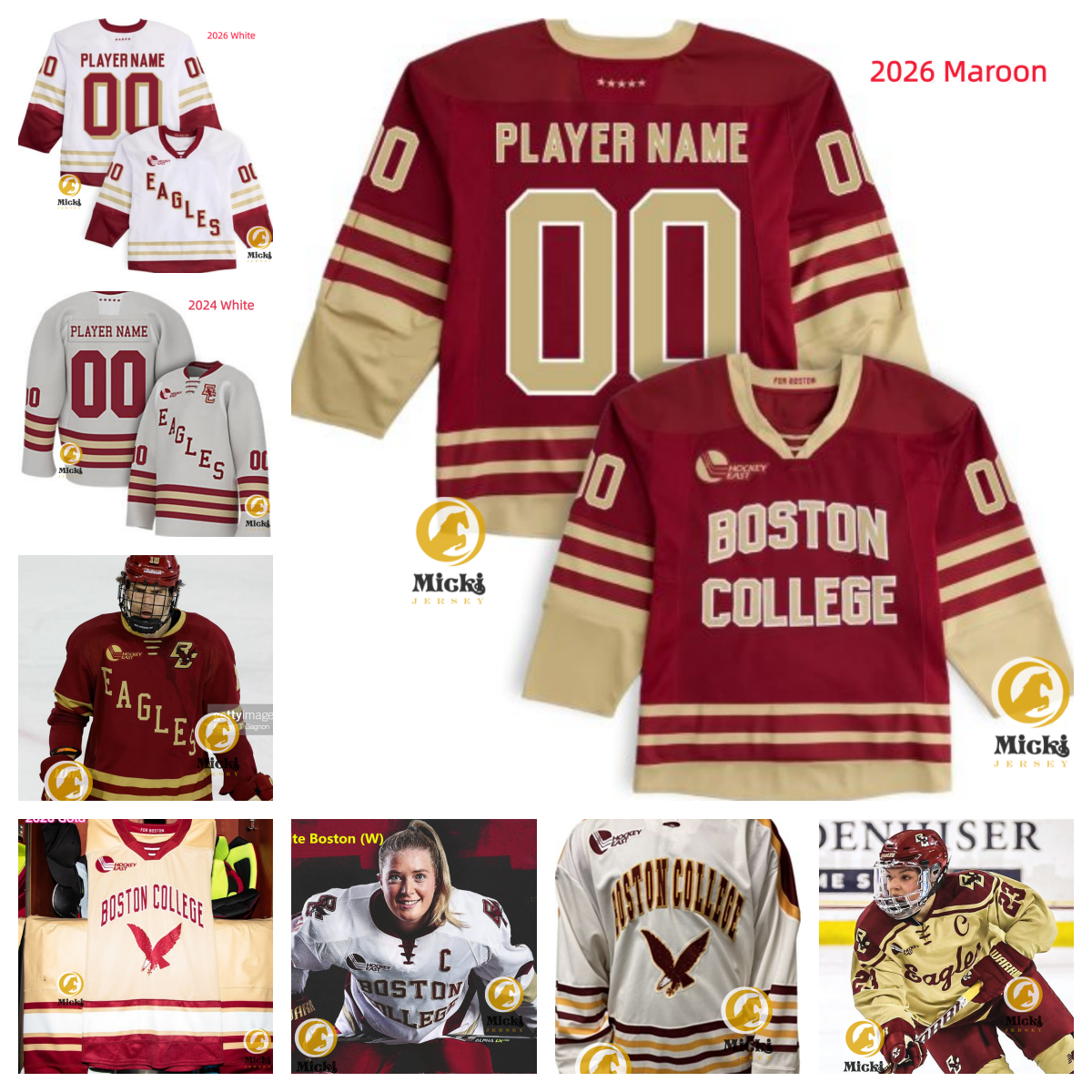 James Hagens Boston College Eagles Hockey Jersey 20 DeanLetourneau 11 MichaelHagens 19 BradyBerard 25 Jake Sondreal 26 Will Skahan Stitched Boston College Jerseys
