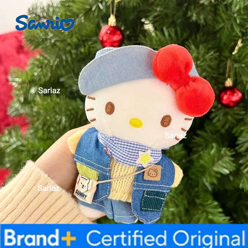 Sanrio Anime Hello Kitty Cartoon Dress Up Plush Pendant PP Cotton Stuffed Doll Kawaii Keychain Cute Accessories Holiday Gift H260105