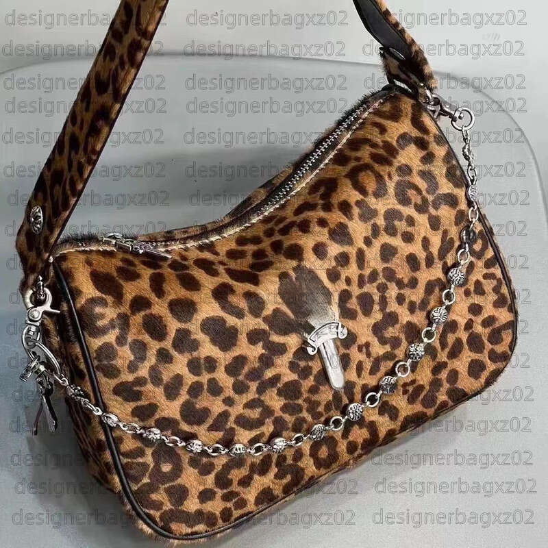 Chrome Bag Chicken Nugget Bag Heartsbag Heartsbelt Designer Bag Leopard Print Sword Horsehair Underarm Women Luxury Bag Hot Girl Vintage Versatile Shoulder Bag