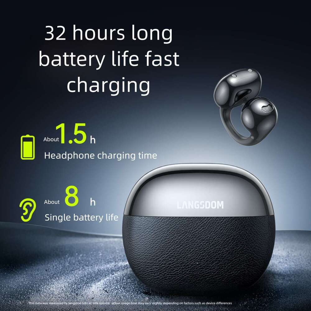 Renowned brand Langston's new TS30 ear clip Bluetooth earphones with AI intelligent Q&A, long battery life, sports waterproof Bluetooth earphones