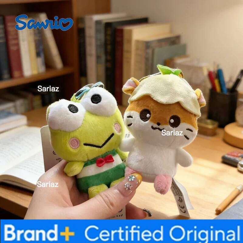 Sanrio Kawaii s Sam Gudetama Ahiru no Pekkle Plush Doll Keychain Hangyodon keyring My Melody Stuffed Backpack Pendant H260105