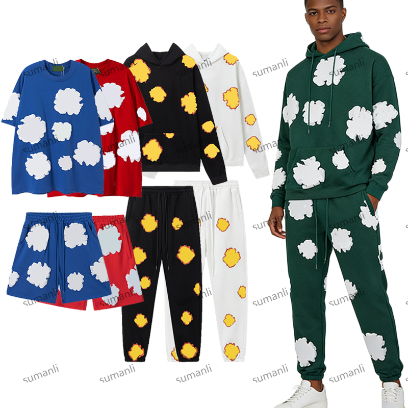 hoodies designer men tracksuit Short sleeve shorts set graphic tee mens clothing designer hoodie set clothes sweater men t shirt hoody women puff print sweatpants