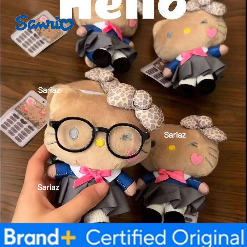 Sanrio Kawaii Hello Kitty Jk Uniform Cartoon Girl Glasses Exquisite Bag Cute Couple Backpack Keychain Doll Decor Gift H260105