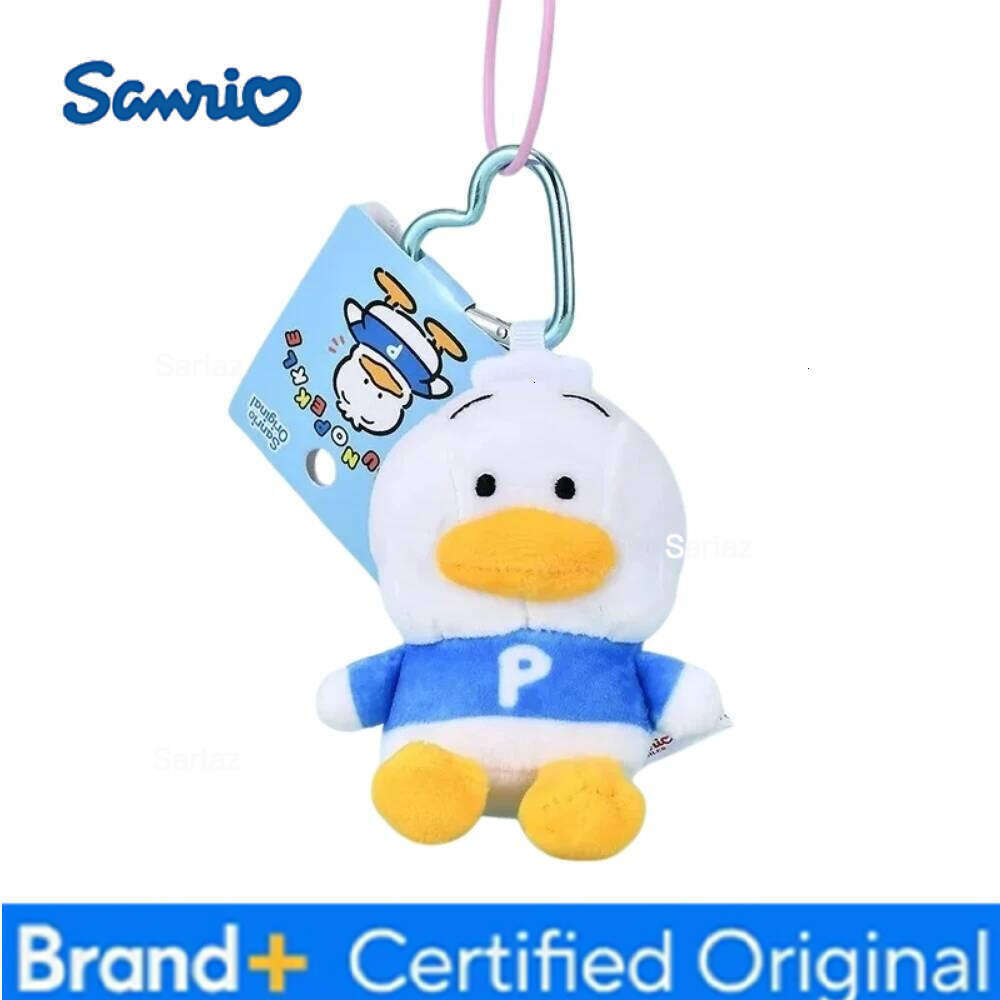 Sanrio Kawaii s Sam Gudetama Ahiru no Pekkle Plush Doll Keychain Hangyodon keyring My Melody Stuffed Backpack Pendant H260105