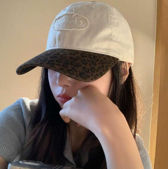 Retro Cool Girl Leopard Print Baseball Cap for Women - Stylish and Versatile Sunscreen Multi-color Hat for Showing Off Your Face H260122