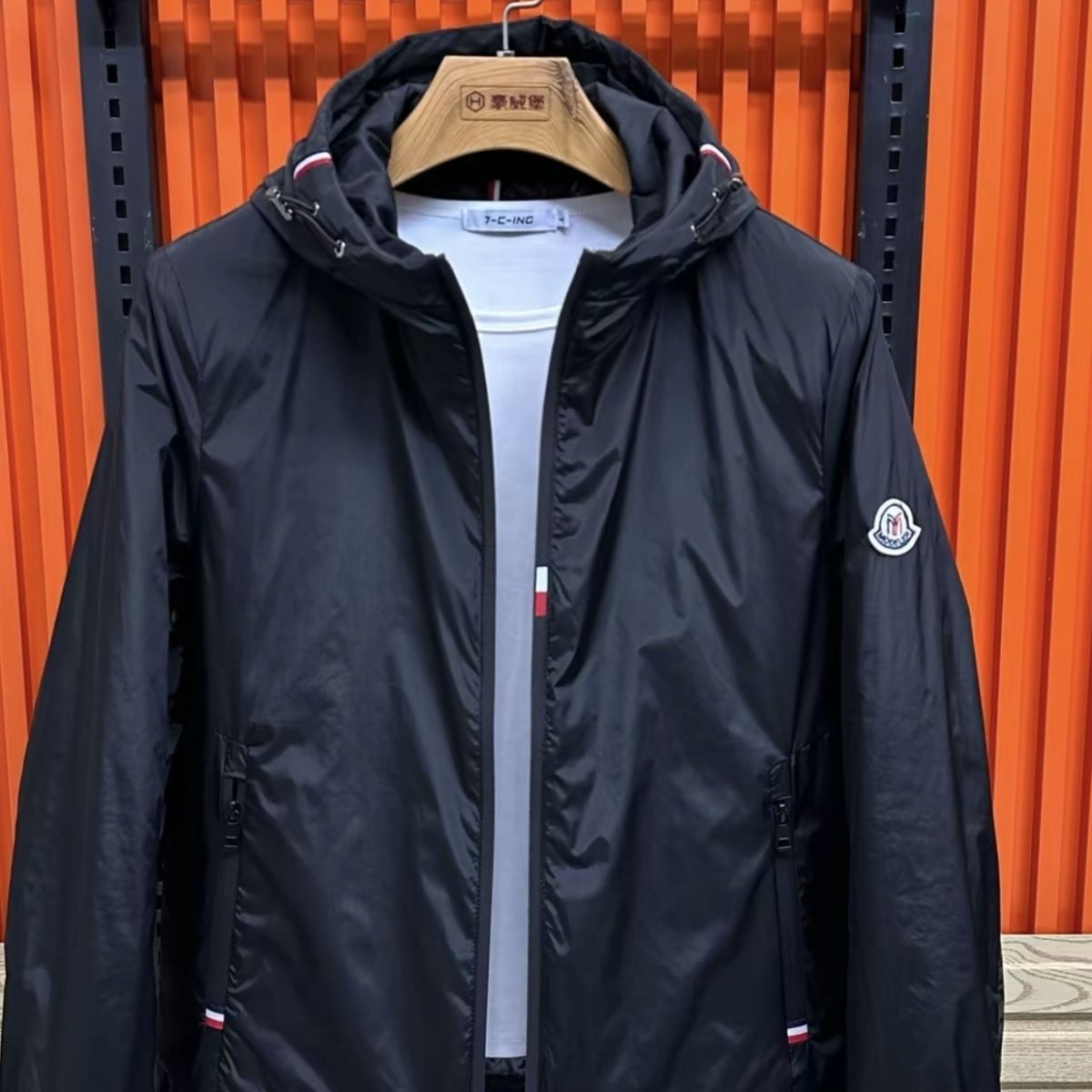 new autumn and winter trendy men's medium-thick cotton-padded hooded jacket stylish casual versatile and fashionable outerwear with thin cotton f