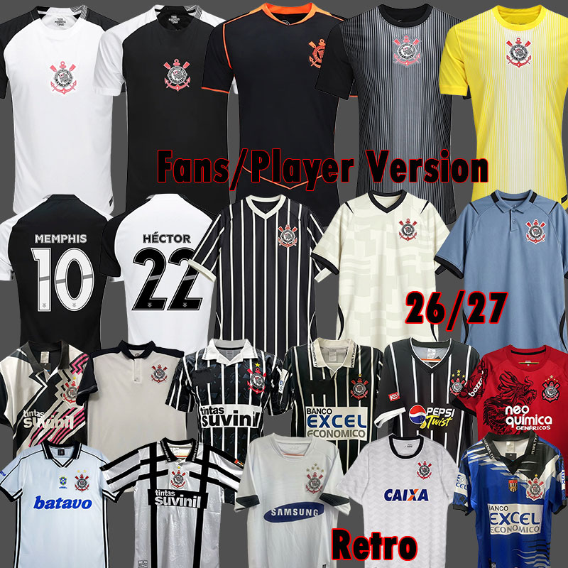Corinthias 2025 2026 Soccer Jersey YURI ALBERTO VITINHO GARRO CARRILLO Football Shirt 25 26 27 Men Women Kids Tops Retro corinthias 95 96 97 1998 2011 12 15 16 99 2006 117