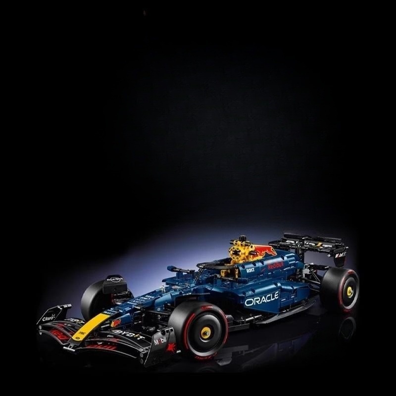 T8066 New mechanical racing model for boys small particle assembly building block toy