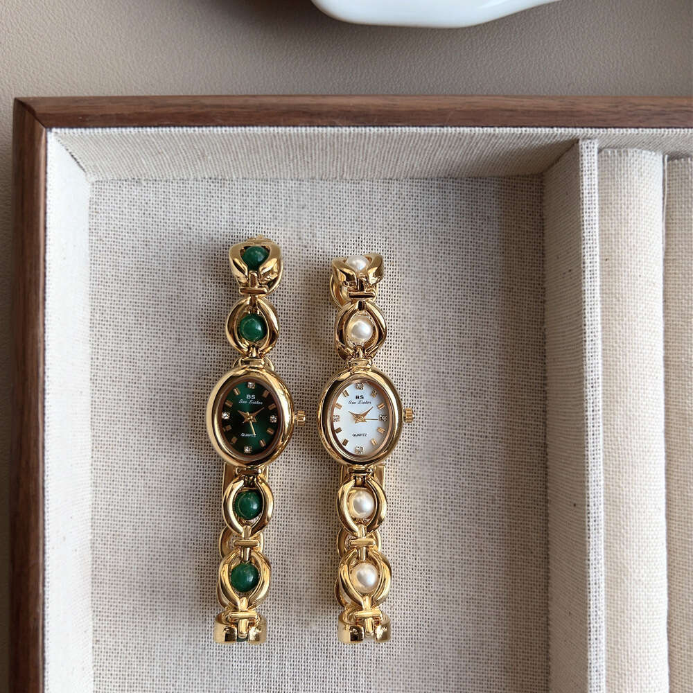 With Box New Dainty Gold two tone watches for women Design Bracelet Watch Free gift