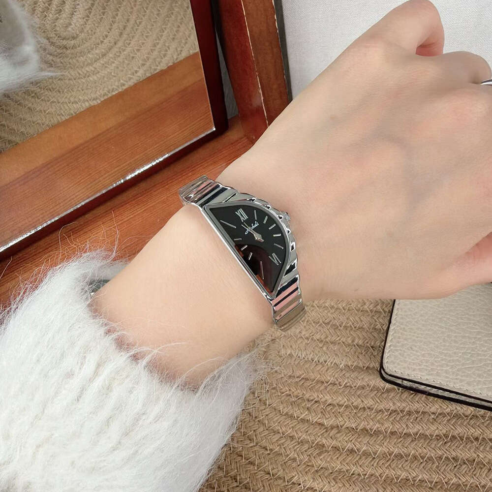 With Box New Irregular Half-Moon Steel Design Band Watch Dainty Fashion Vintagee Free gift