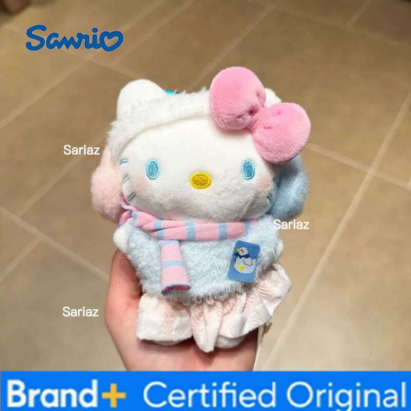Sanrio 11cm Anime Hello Kitty Dress Up Cartoon Plush Pendant PP Cotton Stuffed Doll Kawaii Keychain Cute Accessories Holiday Gift H260105