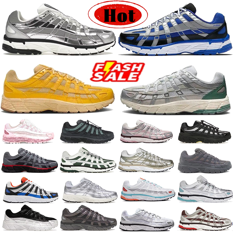 Designer Running Shoes Mens Womens Trainers p6000s Metallic Silver Armory Navy summit white Pure fashion Men Women outdoor Sports trainer sneakers 36-45 dhgate