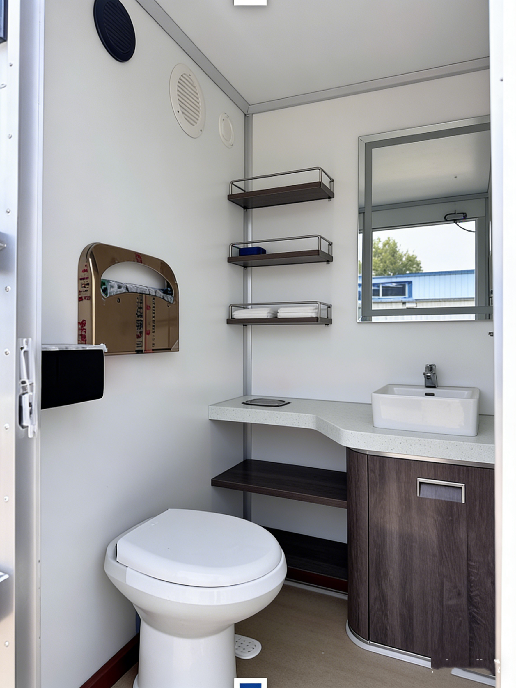 Good Selling 6 Station Mobile Portable Restroom Trailer With Showers Support customization