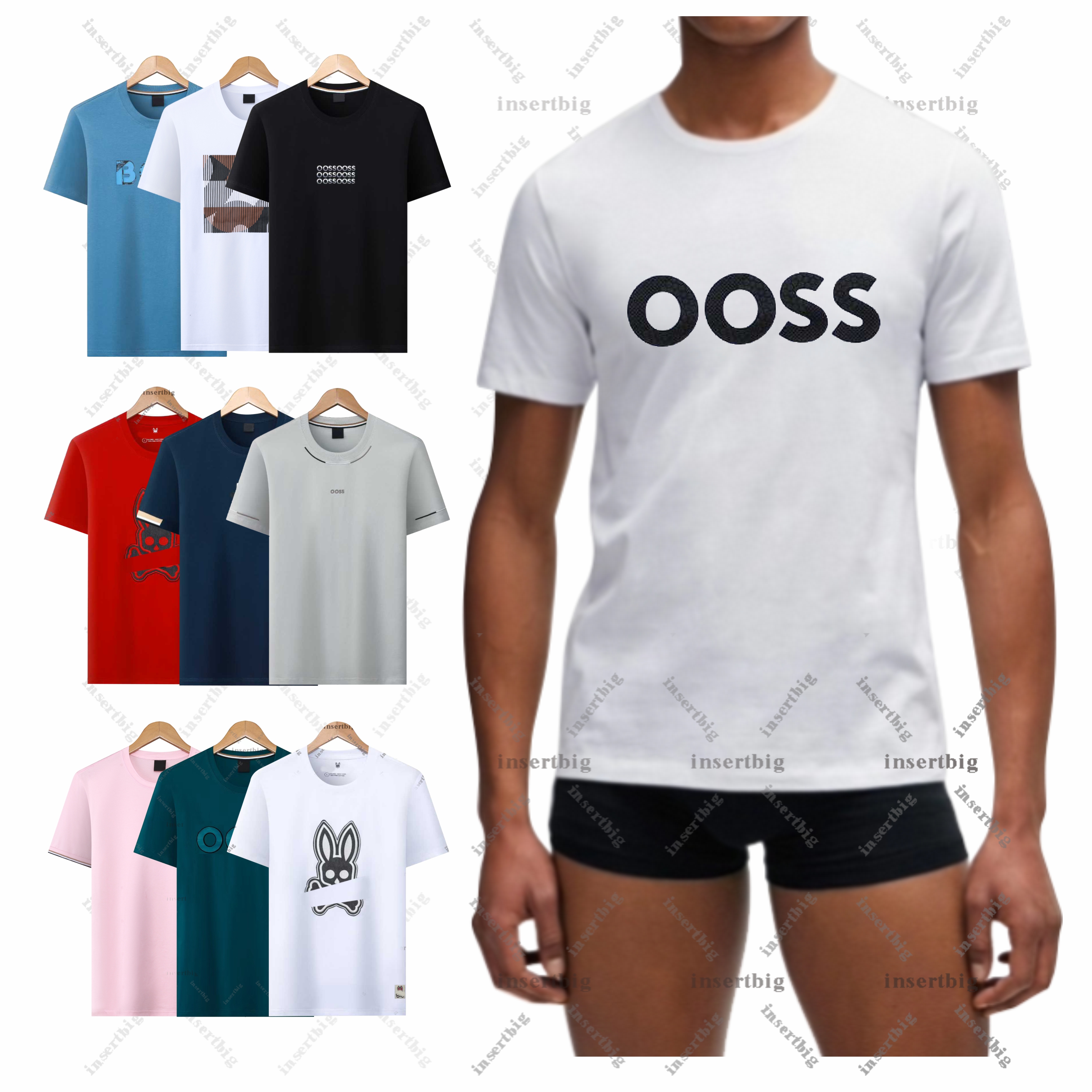 Summer Designer Mens T Shirt with Letter Printing High Quality 100% Cotton T Shirt Comfortable Elastic Round Neck Men's and Women's Tshirt