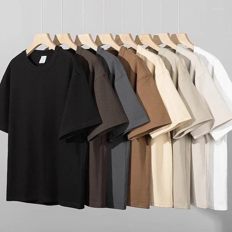 Men's T Shirts Cotton Unisex 450G High Quality White T-shirts Tee Summer Blank Tshirt For Men Para Hombre