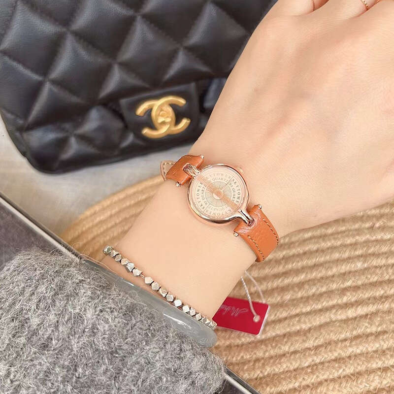With Box Mishali Rudolph Vintage Light Luxury Niche Retro Leather Design Dainty Strap Women's Watch Trendy Fashion Free gift