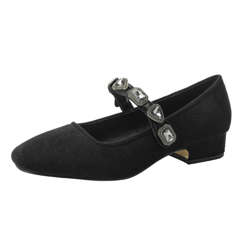Autumn Women Round Toe Mary Jane Fashion Rivet Ladies Elegant Dress Shoes Soft Flat Heel Ballerinas Sh 241014