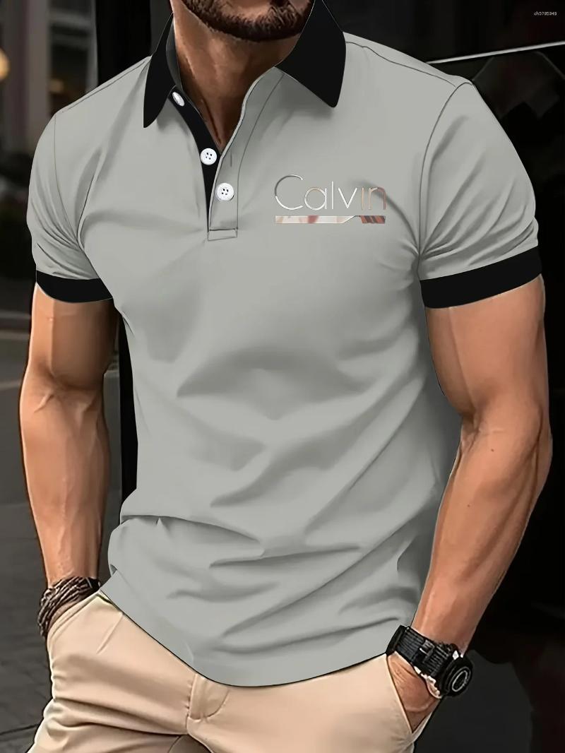 Men's Polos Men'sFashionable Short Sleeved Polo Shirt Can Be Paired With Different Styles Of Clothing Unique And Elegant Printed Design