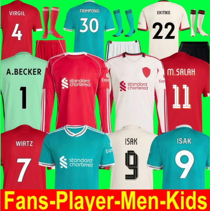 25 26 27 MAC ALLISTER soccer jersey DIOGO JOTA EkitikE 2025 2026 football shirt Luis DIaz SZOBOSZLAI A.BECKER FRIMPONG Wirtz Kerkez men kids kit uniforms SALAH