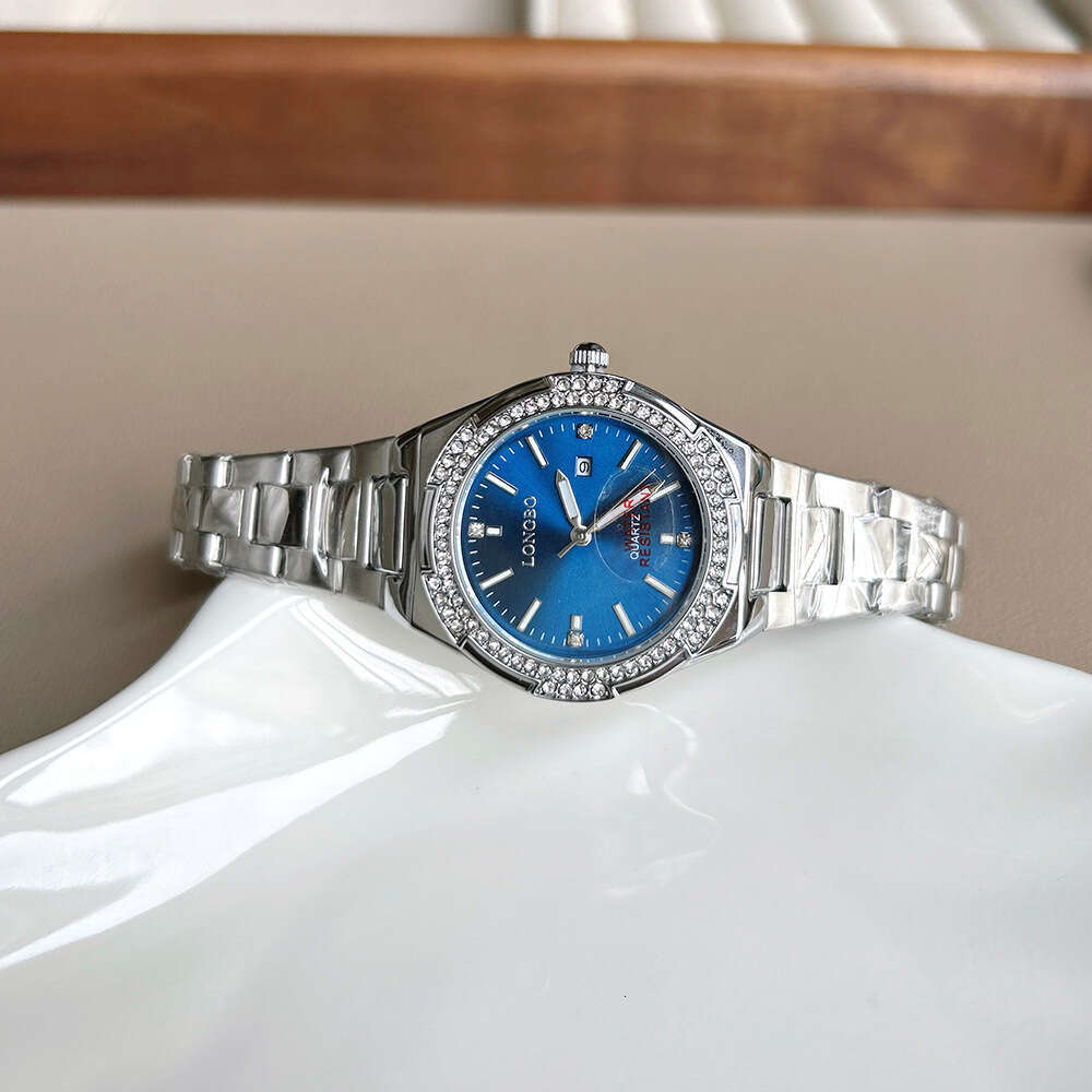 With Box Dainty Design two tone watches Gold Watch for Women Steel Band Ladies Quartz Wristwatch Free gift