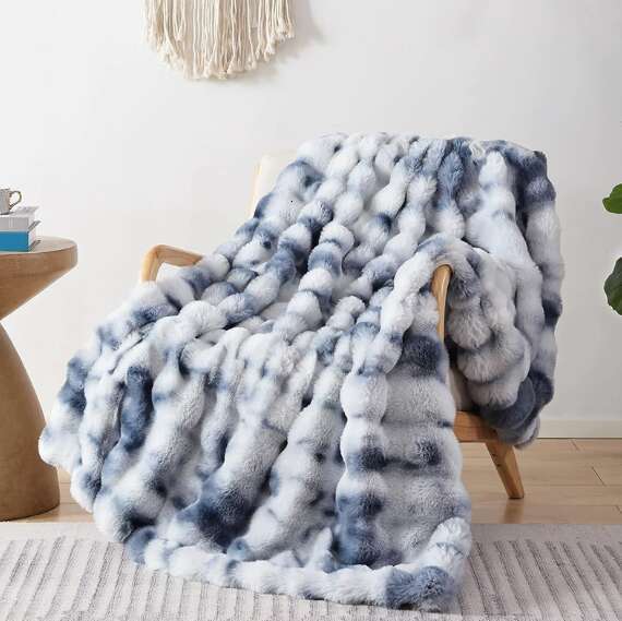 Thickened plush blanket, bubble plush blanket, luxury high-end sofa blanket, office nap blanket, fleece blanket H260122