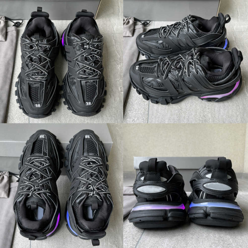 2026 Track LED Sneaker shoes track 3 30 Designer Shoes Men Women Triple white black leather trainers sports Tracks Jogging Walking pqyaz