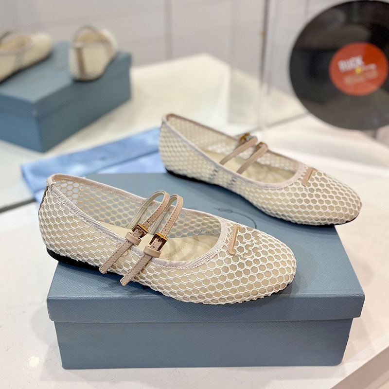 Designer Crochet Ballerinas Womens timeless ballerina 1F364O Ladie Luxury Logo Engaged Metal Buckle Mary Jane Shoes Sizes 35 41