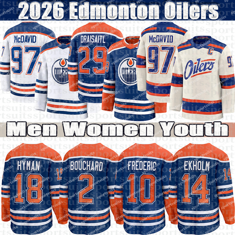 #97 McDavids jersey Oilers Jersey # 29 Leon Draisaitl jersey # 99 Wayne Gretzky Evander Kane Jersey Zach Hyman Viktor Arvidsson Skinner edmonton hockey jerseys youth